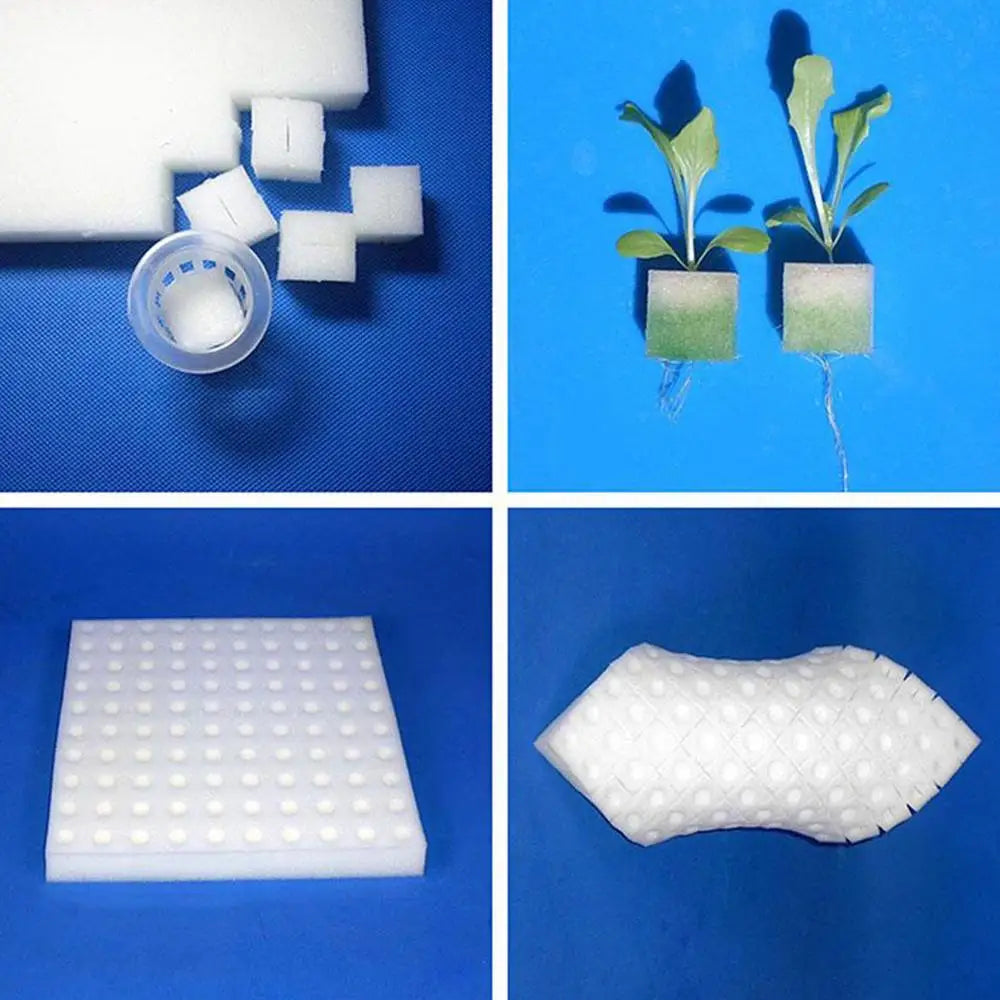 100Pcs/steet Soilless Hydroponic Seedling Sponges Nursery Pots Vegetable Planting Square Seedling Sponge Blocks Garden Accessori