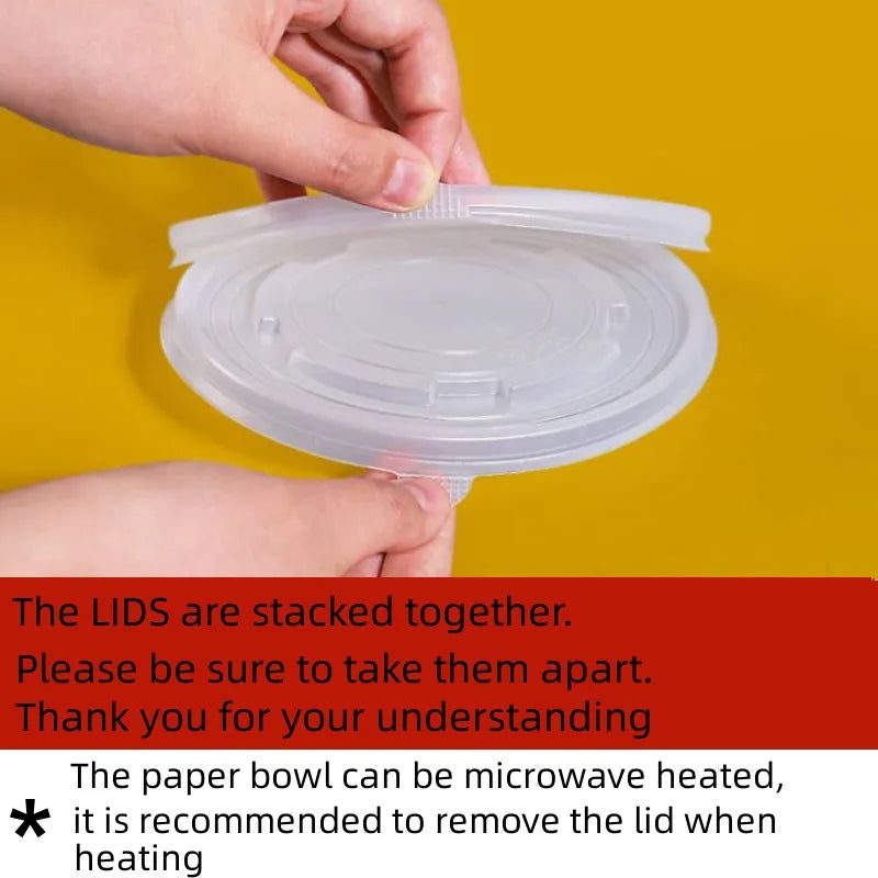 Biodegradable Kraft Paper Salad Bowl Environmental Friendly Disposable Take Out Food Container For Meal Prep And Multiple Use