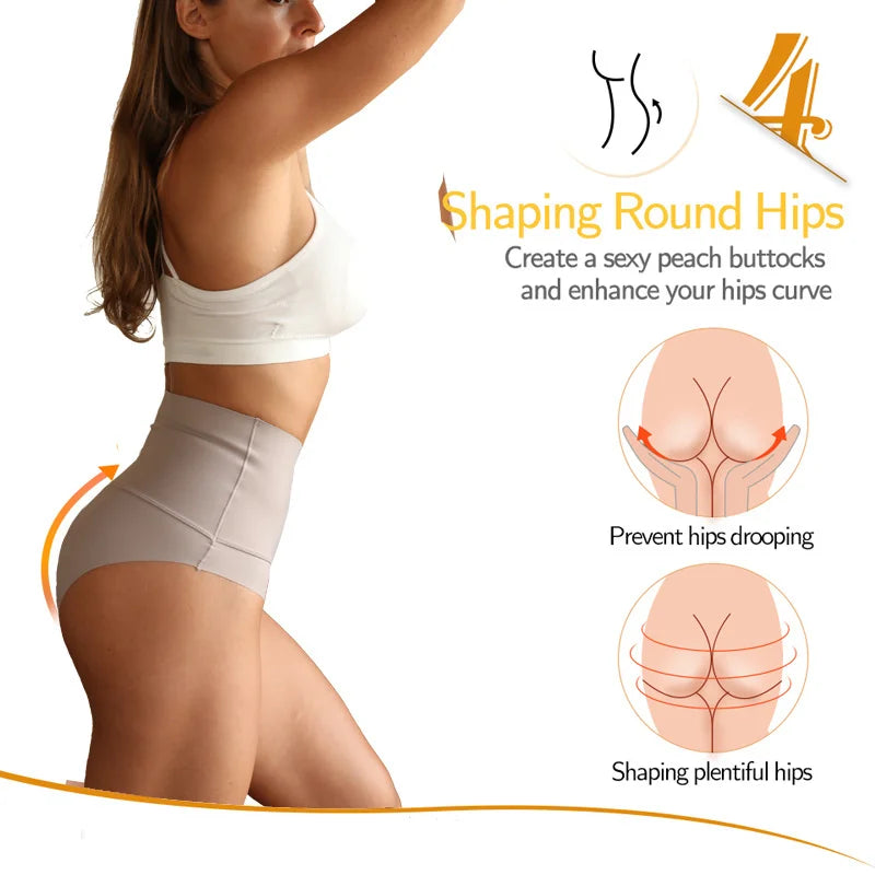 High Elastic Seamless Briefs Women Butt Lifter Panties Tummy Control Slimming Underwear Female Sexy Lingerie Large Size S-3XL