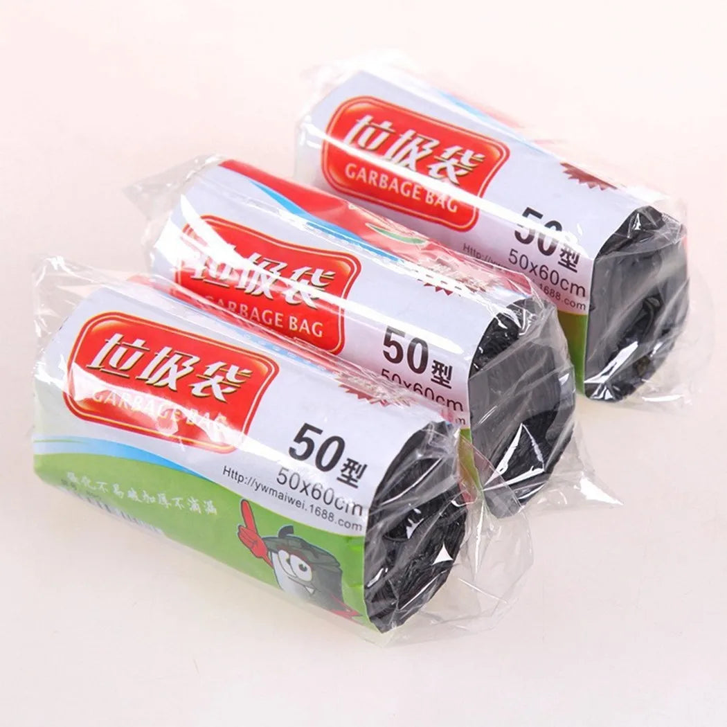 1 Roll 50x60cm Disposable Garbage Bag Household Black Plastic Trash Bags Convenient Environmental Garbage Bags For Kitchen Home