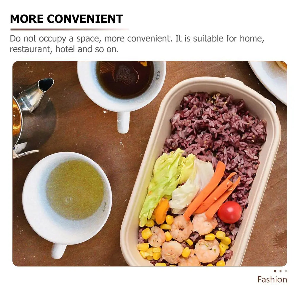 Disposable Food Boxes Biodegradable Takeaway Containers for Restaurant Hotel Salad Wrapping Boxes Portable Lunch Box Eco