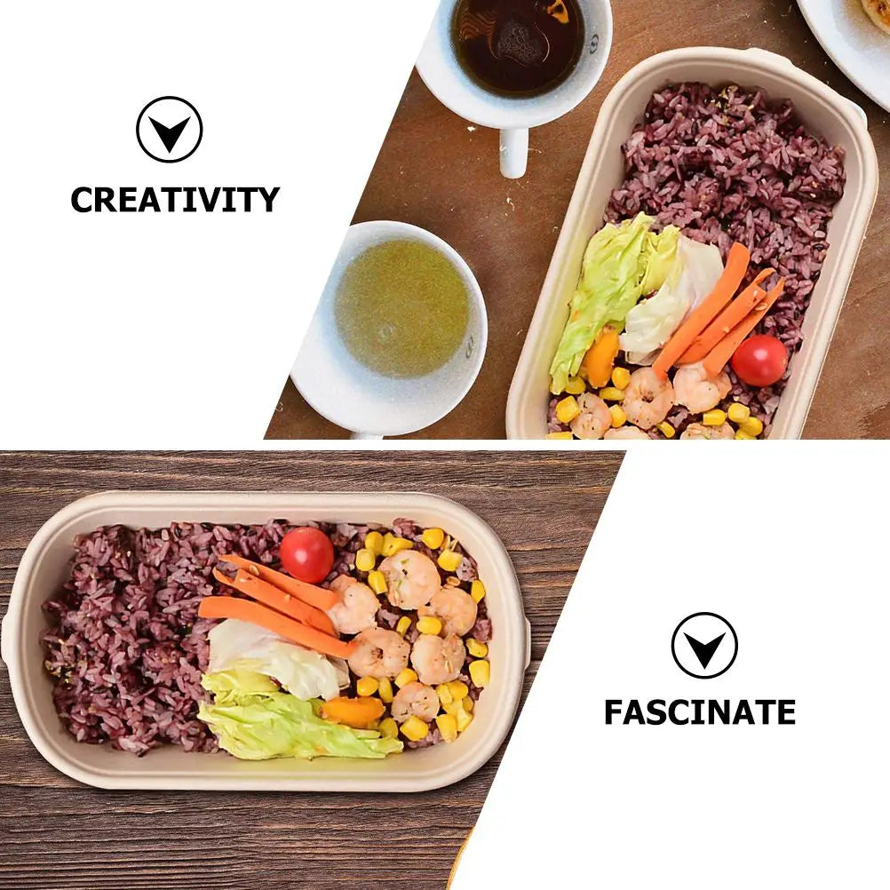 Disposable Food Boxes Biodegradable Takeaway Containers for Restaurant Hotel Salad Wrapping Boxes Portable Lunch Box Eco