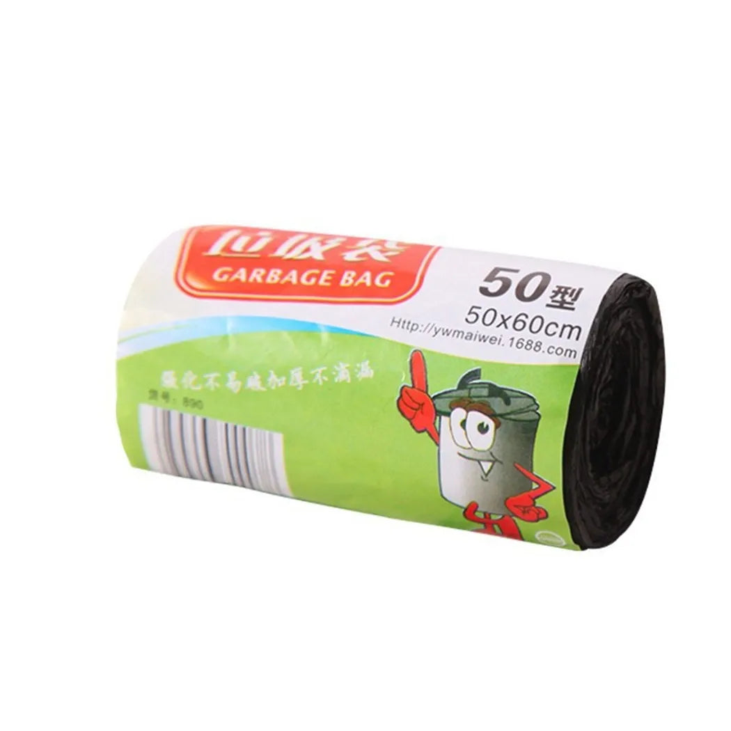 1 Roll 50x60cm Disposable Garbage Bag Household Black Plastic Trash Bags Convenient Environmental Garbage Bags For Kitchen Home