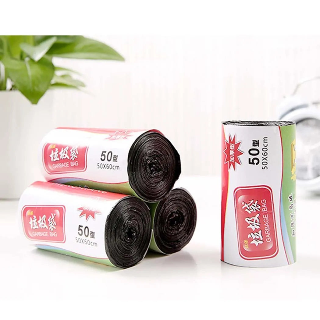 1 Roll 50x60cm Disposable Garbage Bag Household Black Plastic Trash Bags Convenient Environmental Garbage Bags For Kitchen Home