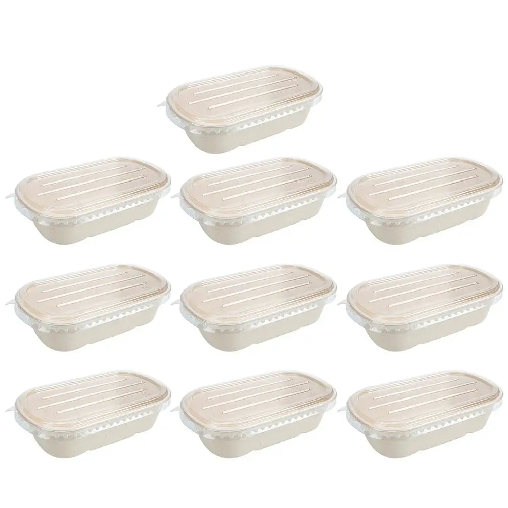 Disposable Food Boxes Biodegradable Takeaway Containers for Restaurant Hotel Salad Wrapping Boxes Portable Lunch Box Eco