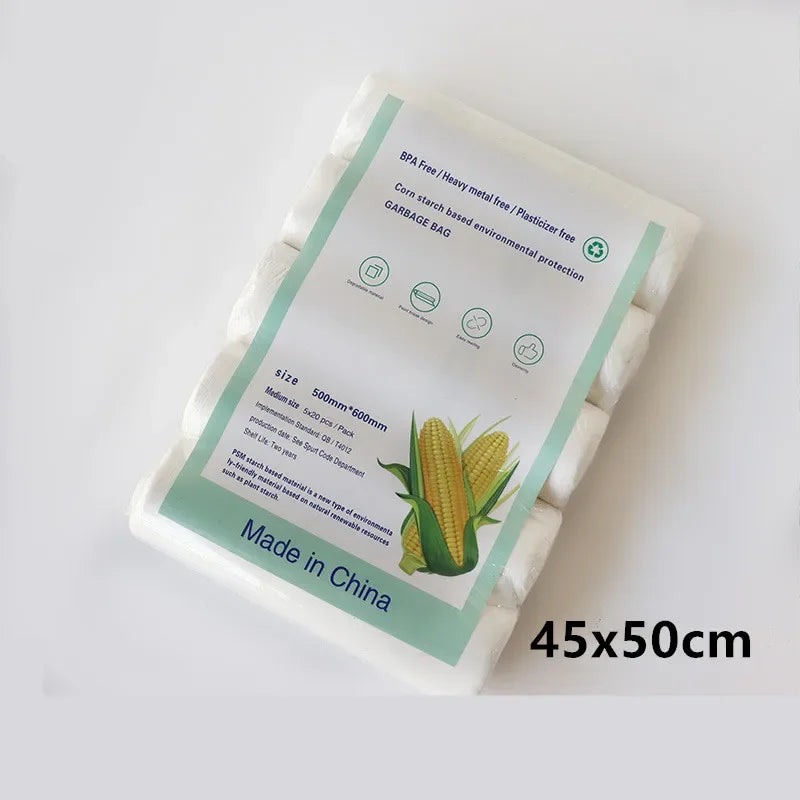 100pcs Biodegradable garbage bags classified disposable cleaning kitchen Starch Degradable Trash Bags environmental