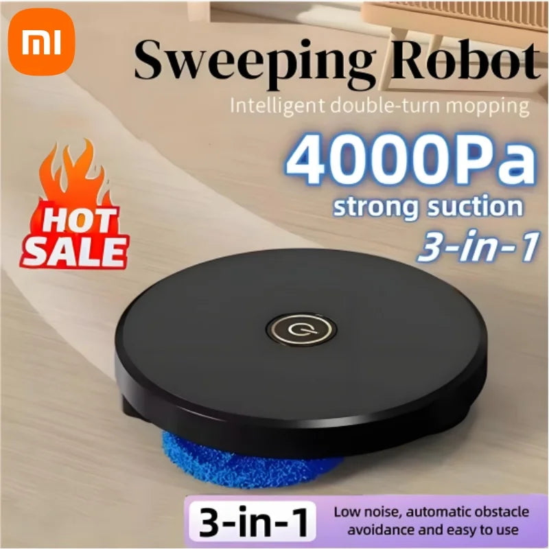 Xiaomi 3-in-1 Smart Sweeping Robot Double-turn Silent Vacuum Cleaner Sweep Mop Brush Multi-function 4000Pa Home Mopping Machine