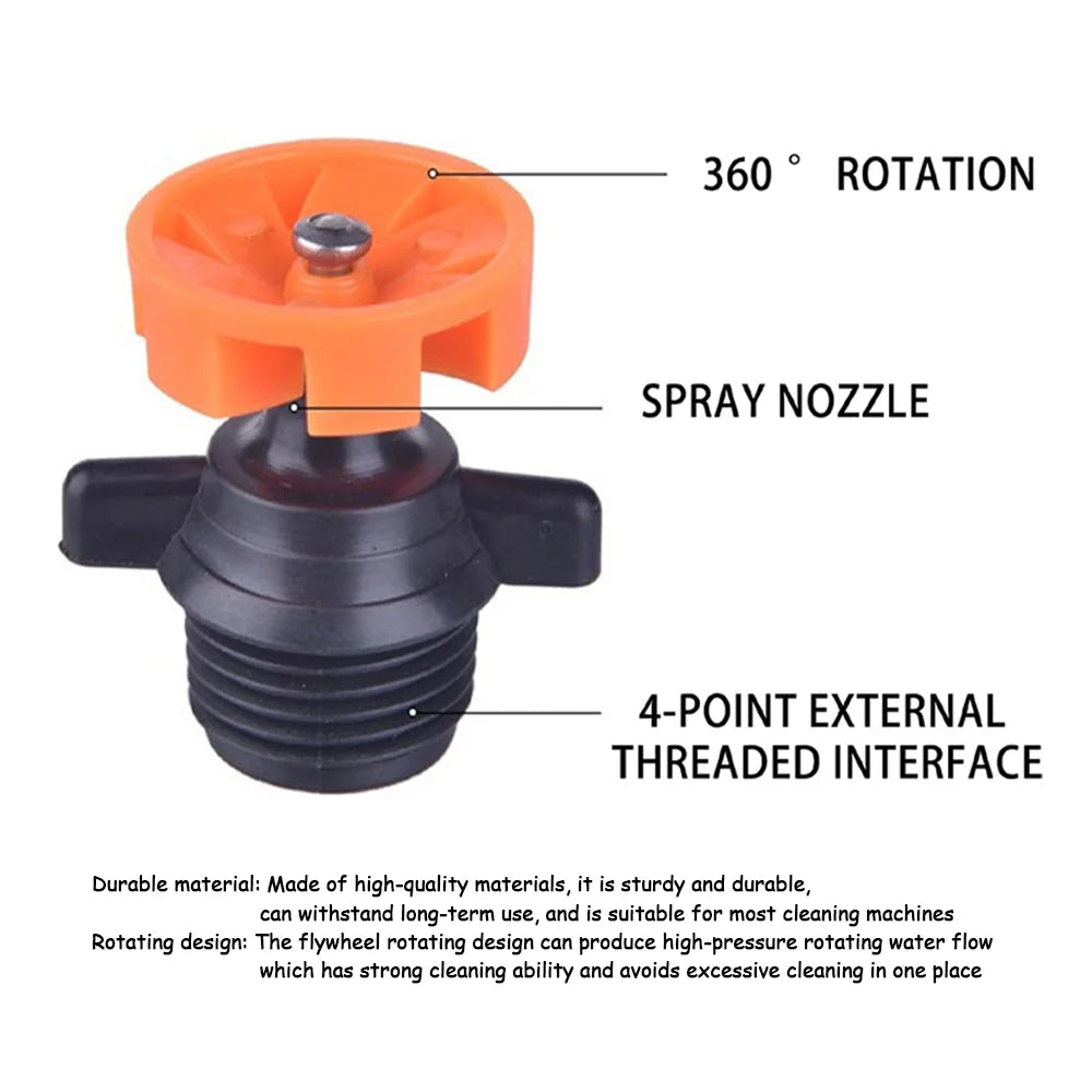 360 Degree Automatic Rotating Sprinkler Heads, Garden Lawn Irrigation 1/2"（4-point flywheel） Male Thread Rotating Nozzle
