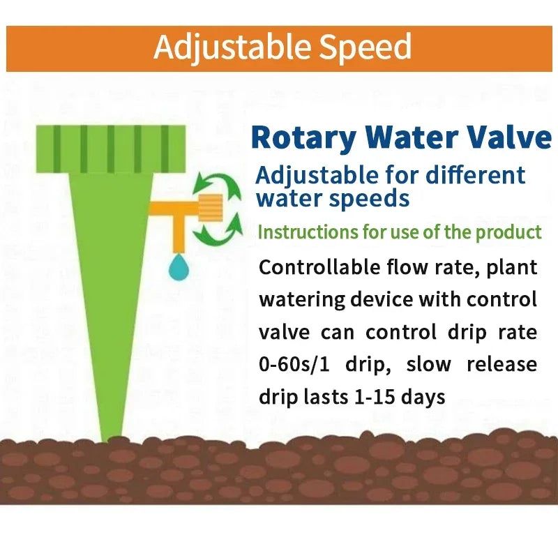 Automatic Drip Irrigation System Self Watering Spike for Flower Plants Greenhouse Garden Adjustable Auto Water Dripper Device