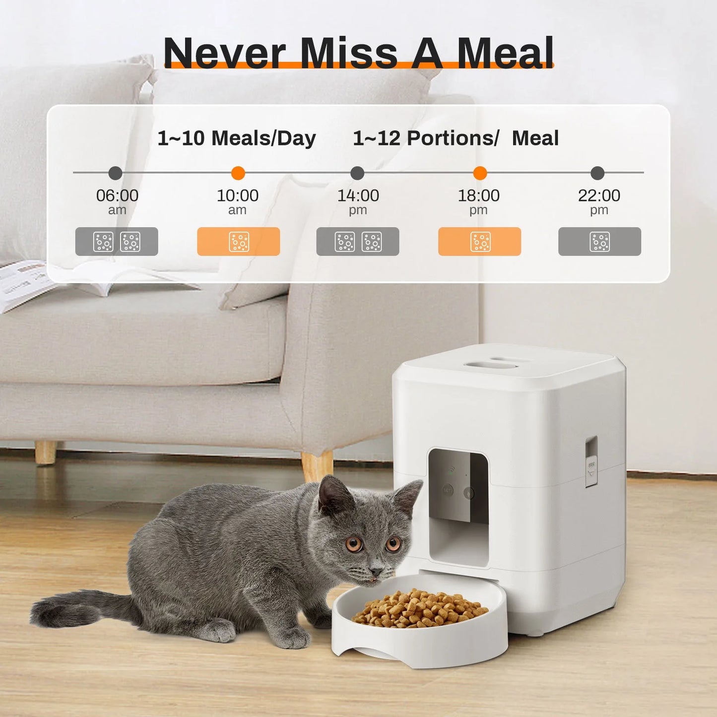 2L Smart Control Pet Feeder WIFI  Feeders For Cats Remote Feeding cat Food Dispenser Automatic Pets Feeder