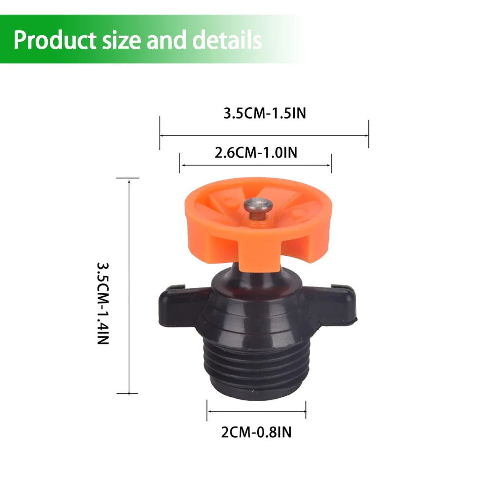 360 Degree Automatic Rotating Sprinkler Heads, Garden Lawn Irrigation 1/2"（4-point flywheel） Male Thread Rotating Nozzle