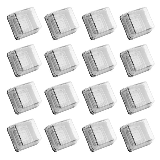 100 Pcs Packing Box Cream Slice Packaging Food Boxes Bread Wedding Dessert Container Plastic Christmas Square