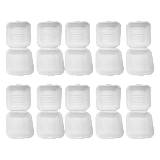20Pcs Disposable Food Boxes Biodegradable Takeaway Containers Sugar Cane Pulp Storage Boxes For Restaurant