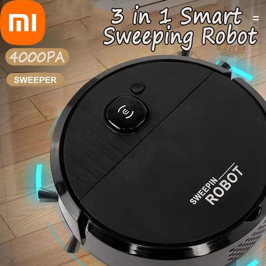 Xiaomi 3 in 1 Smart Sweeping Robot 4000Pa Vacuum Cleaner Strong Suction Easy To Use Floors Pet Hair Silent Home Cleaning Machine