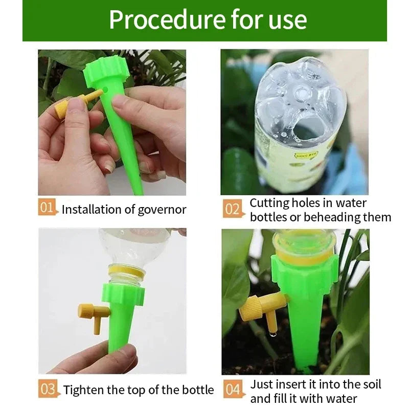 Automatic Drip Irrigation System Self Watering Spike for Flower Plants Greenhouse Garden Adjustable Auto Water Dripper Device
