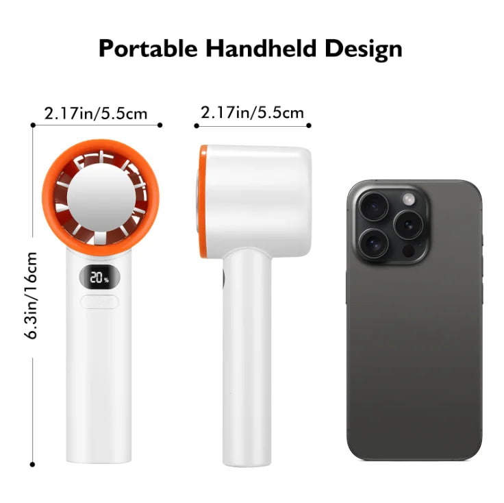 3000mAh Portable mini Fan 120 Wind Speeds Instant Cooling with Ice Mode Handheld fan USB Rechargeable electric fans Camping Fan