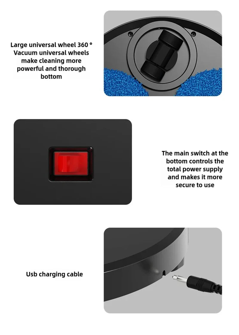 Xiaomi 3-in-1 Smart Sweeping Robot Double-turn Silent Vacuum Cleaner Sweep Mop Brush Multi-function 4000Pa Home Mopping Machine