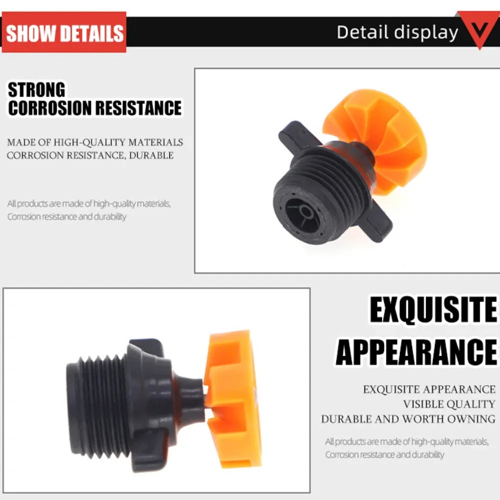 360 Degree Automatic Rotating Sprinkler Heads, Garden Lawn Irrigation 1/2"（4-point flywheel） Male Thread Rotating Nozzle