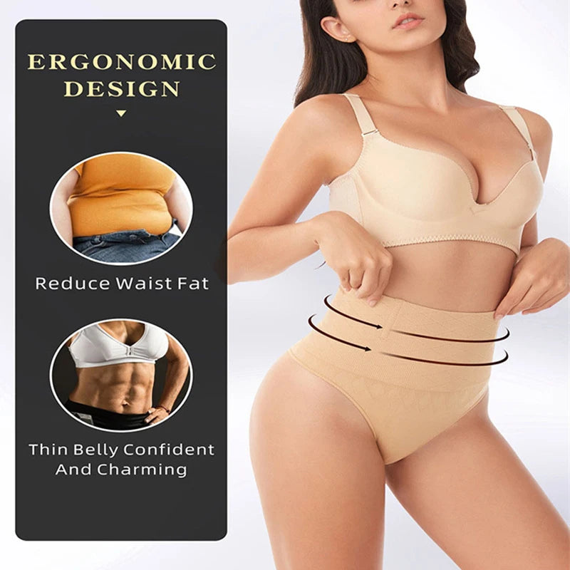 Women Sexy High Waist Thong Shaper Tummy Reducer Slimming Control Panties Butt Lifter Lingeries Shapewear