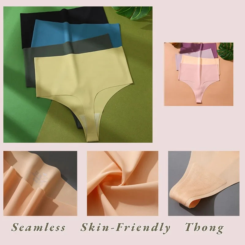 Sexy Women's High-Waist Seamless Panties Temptation Female Underwear Elasticity Lingerie for Women G-String Underpants Thong Hot