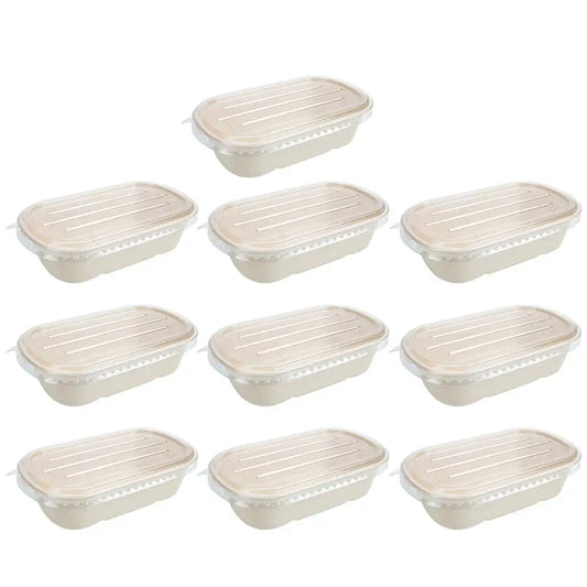 Disposable Food Boxes Biodegradable Takeaway Containers for Restaurant Hotel Salad Wrapping Boxes Portable Lunch Box Eco