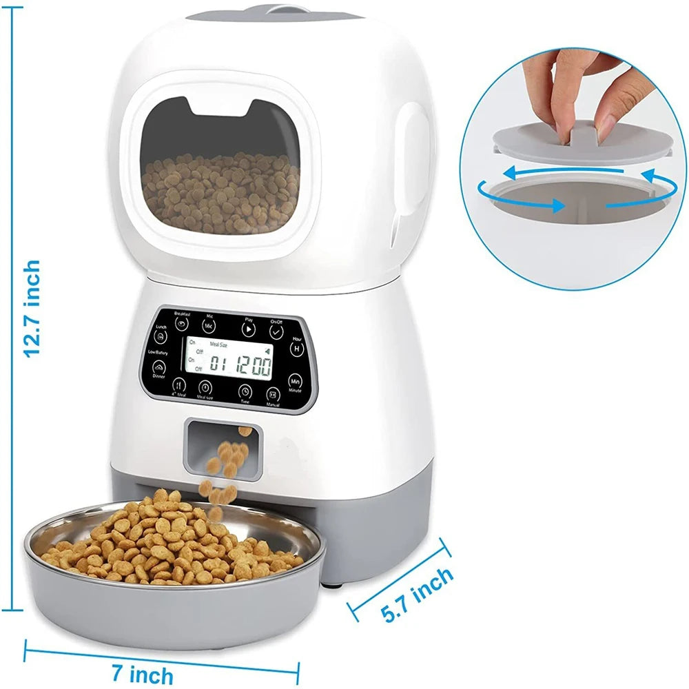 Tuya Smart APP Pet Feeder Cat And Dog Food Automatic Dispenser Suitable For Small And Medium-Sized Cats And Dogs Remote Feeding