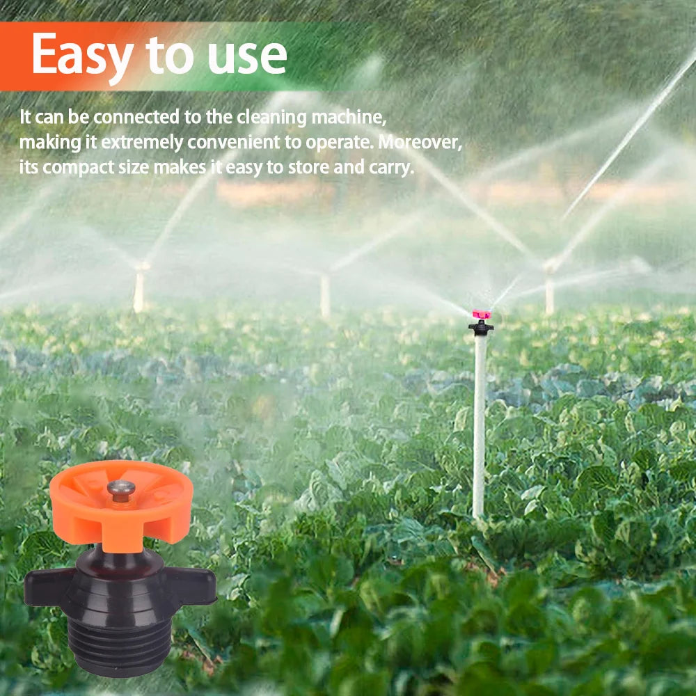 360 Degree Automatic Rotating Sprinkler Heads, Garden Lawn Irrigation 1/2"（4-point flywheel） Male Thread Rotating Nozzle