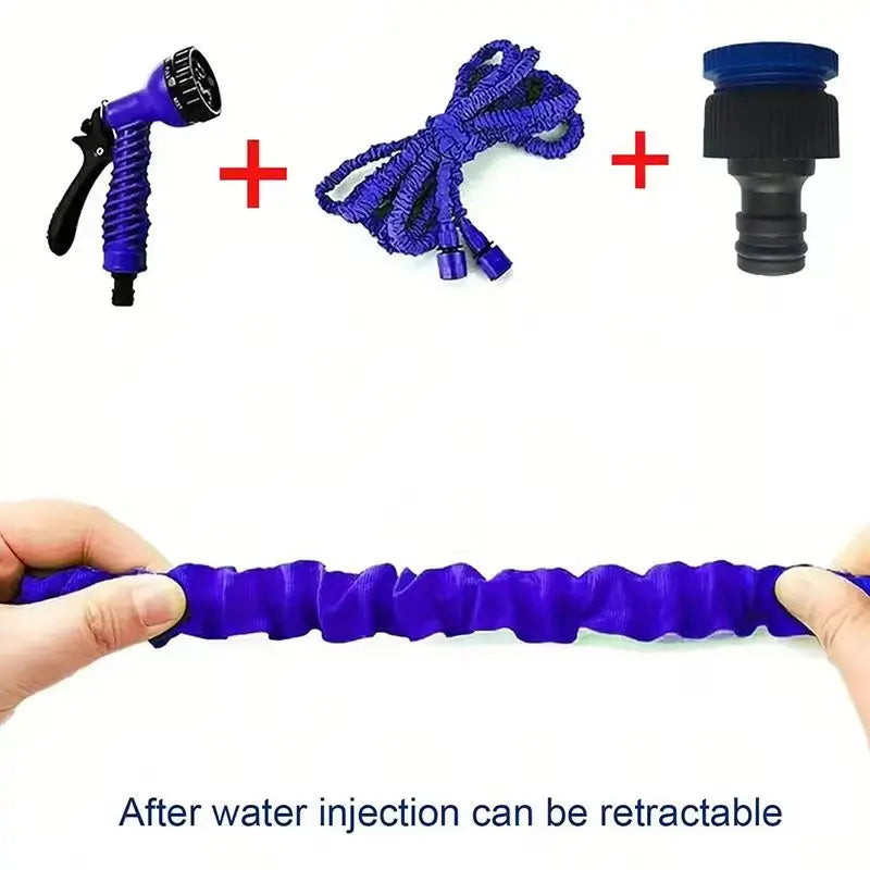 25FT-200FT Expandable Magic Hose 7 Water Spraying Functions Gun Durable Materials Home Garden Watering Tools Lightweight Design