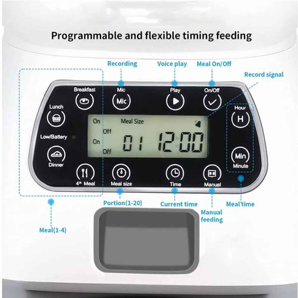 Tuya Smart APP Pet Feeder Cat And Dog Food Automatic Dispenser Suitable For Small And Medium-Sized Cats And Dogs Remote Feeding